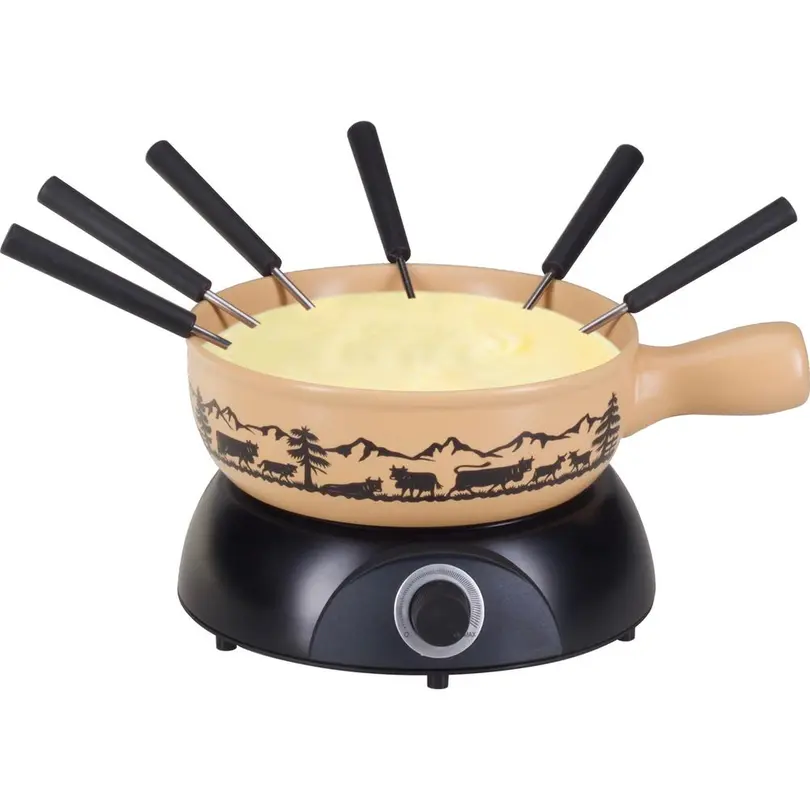 Fondue Caquelon 8-teilig Scherenschnitt