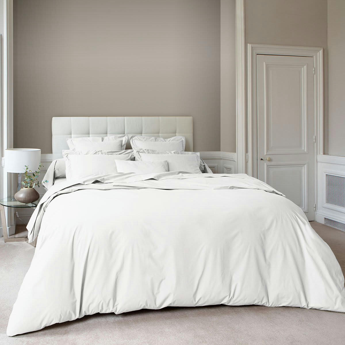 VEXIN - Housse de couette coton blanc 200x200 cm