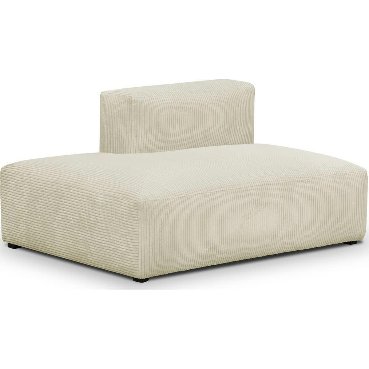 MODULO - Module d'angle ouvert à gauche 2 places en velours côtelé beige