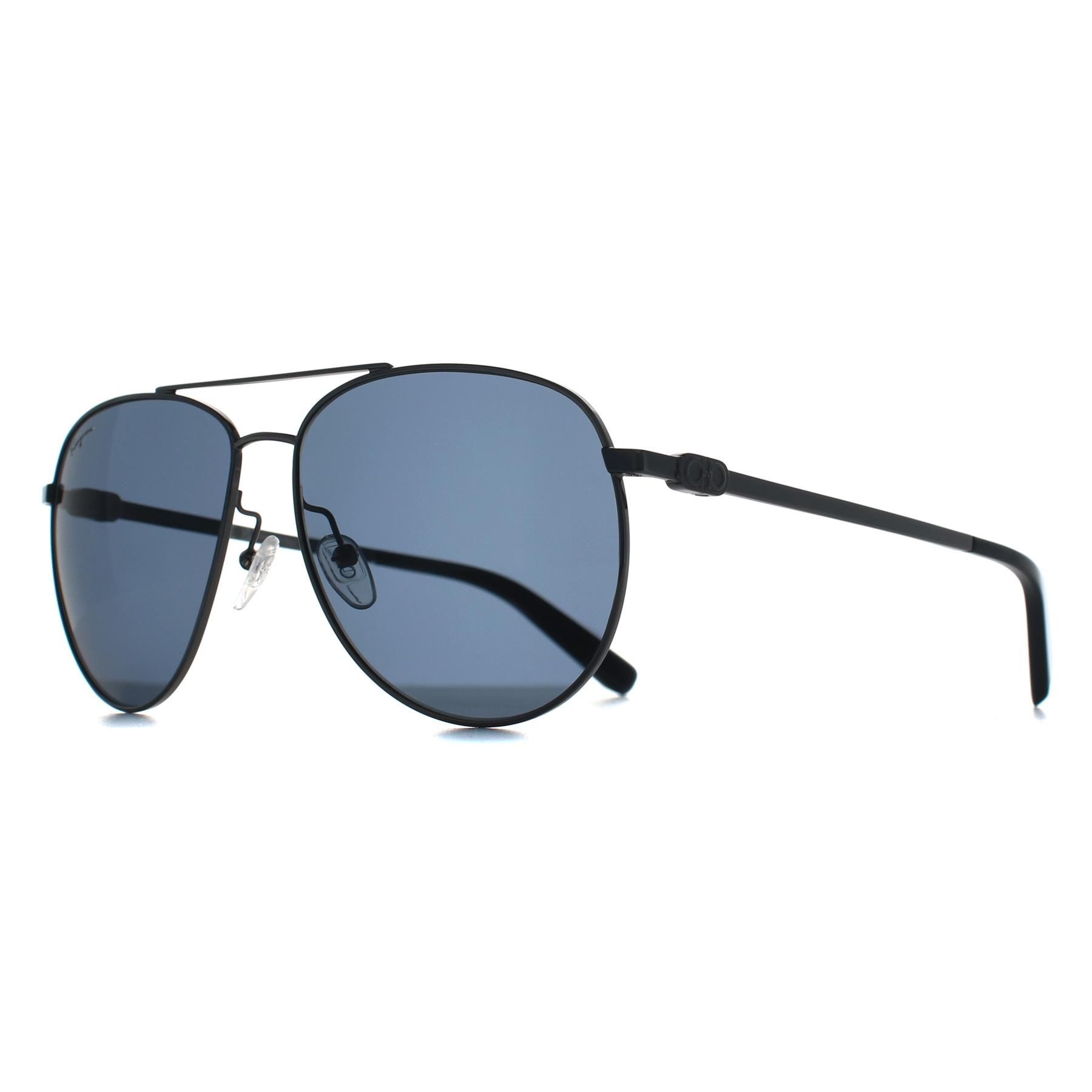 Salvatore Ferragamo Aviator Dark Gunmetal Blue SF157S