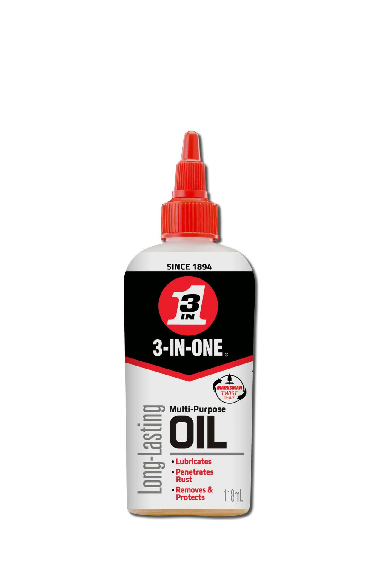 3-in-One Multi-Purpose Long-Lasting Oil with Telescoping Spout, 118-mL