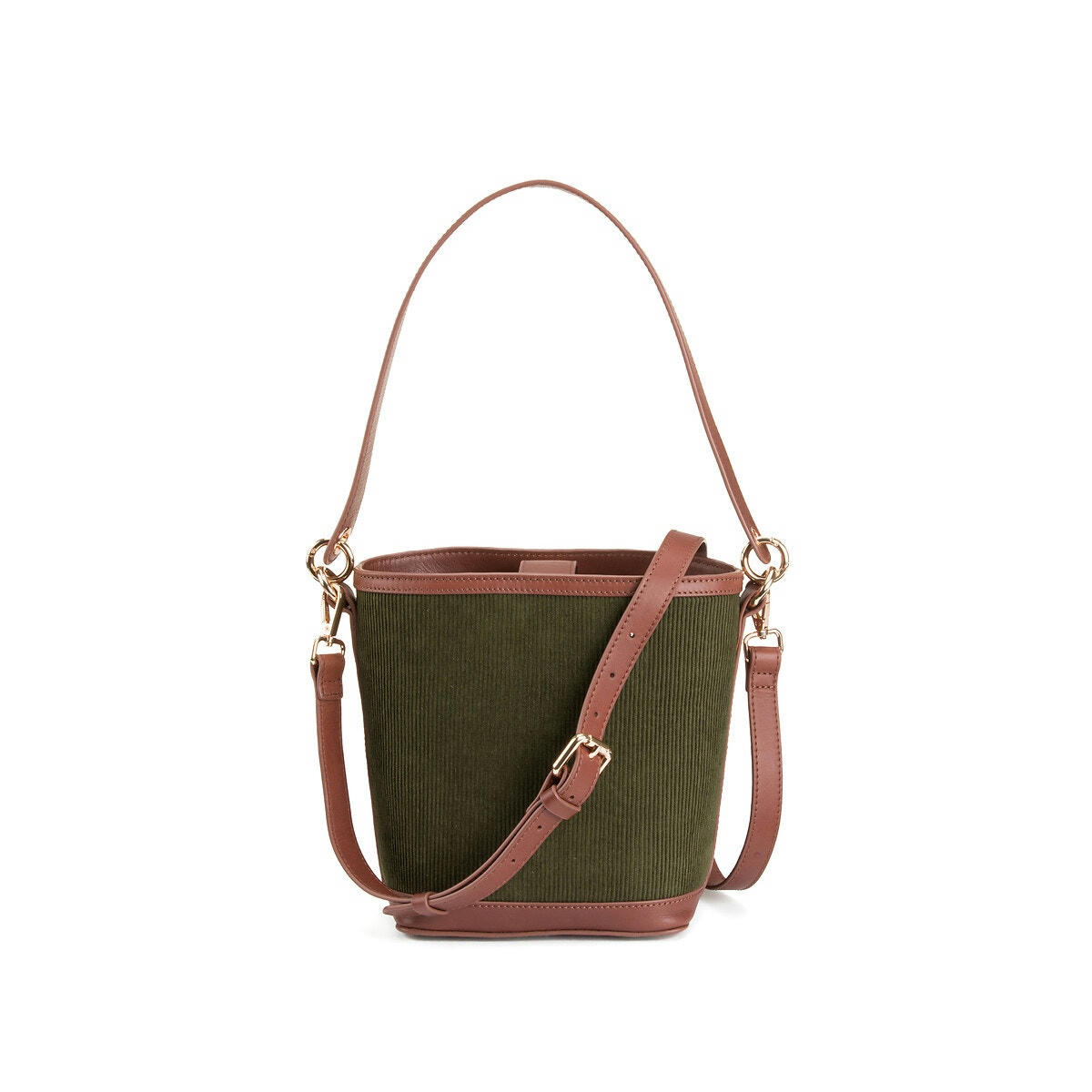 Sac seau en velours côtelé