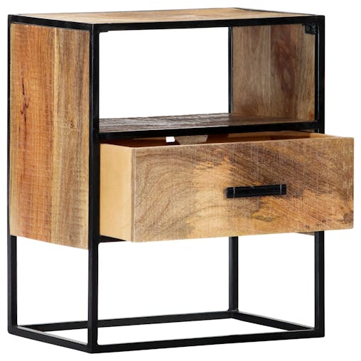 NNEVL Nightstand 40x30x50 cm Solid Mango Wood
