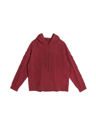 Cable knit Hoodie - 25WRT239X