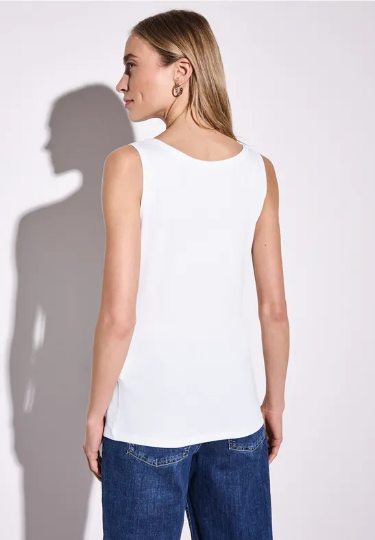 Basic Top mit Rundhals in Unifarbe