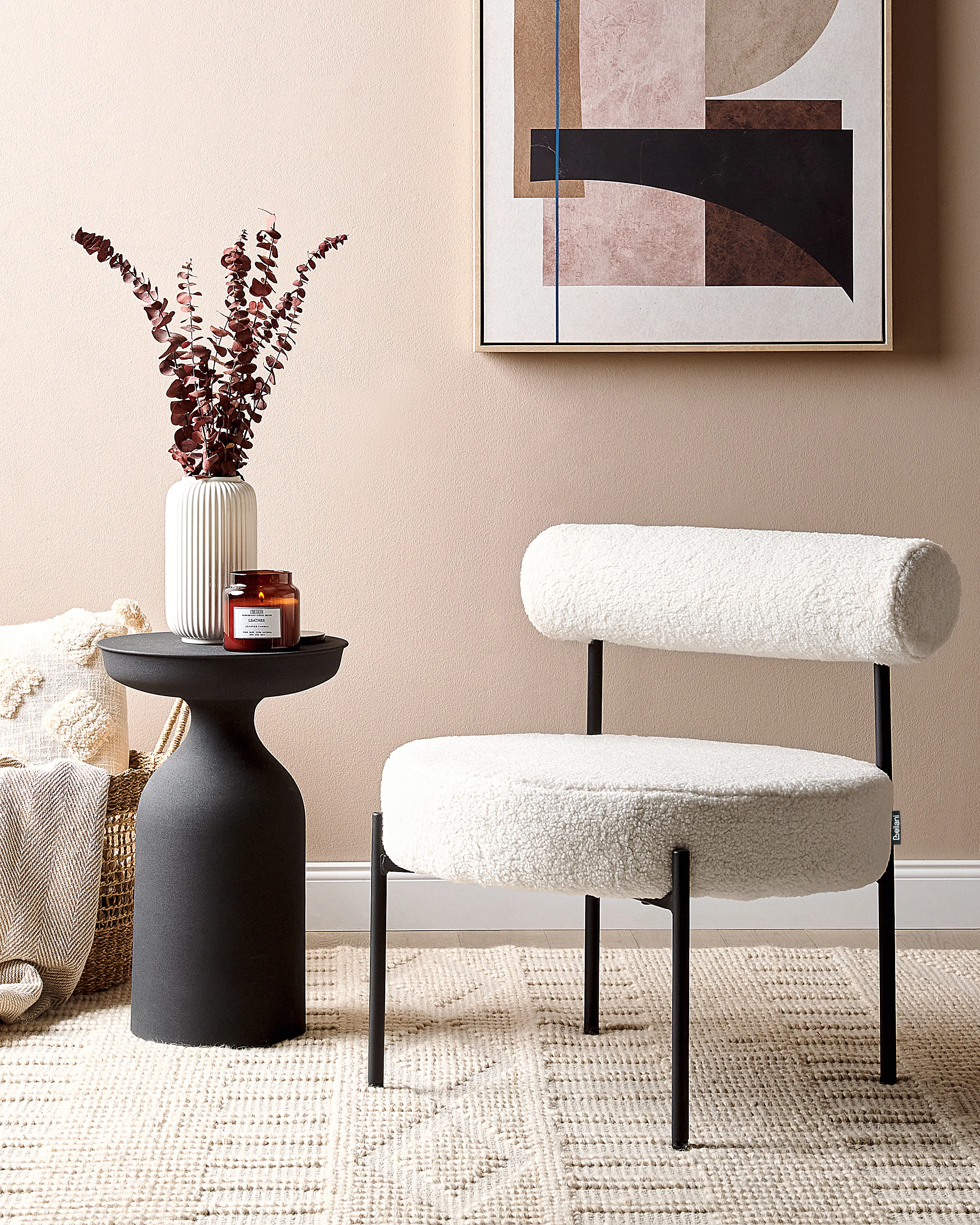 Armchair ALPHA Boucle White