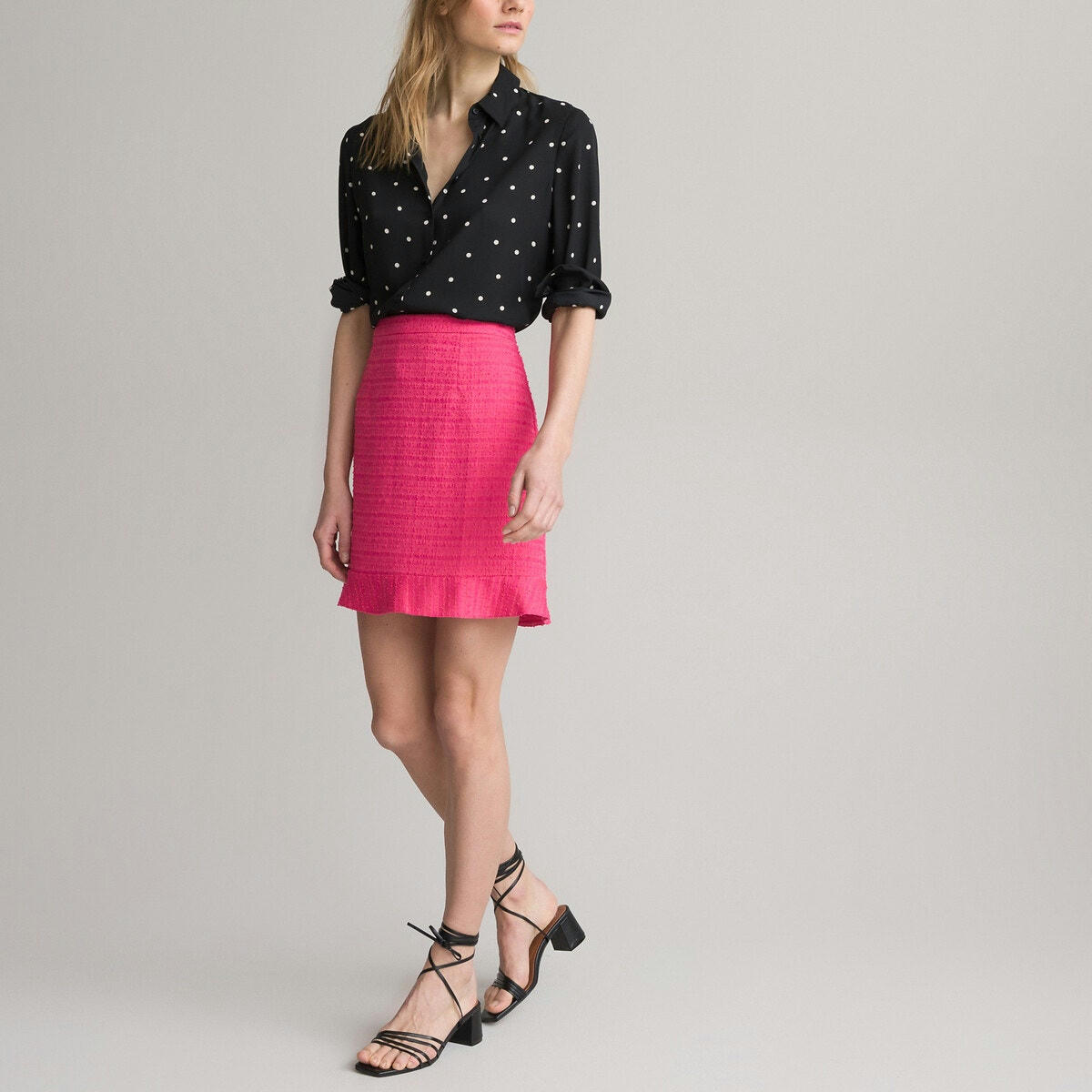 Jupe courte en tweed