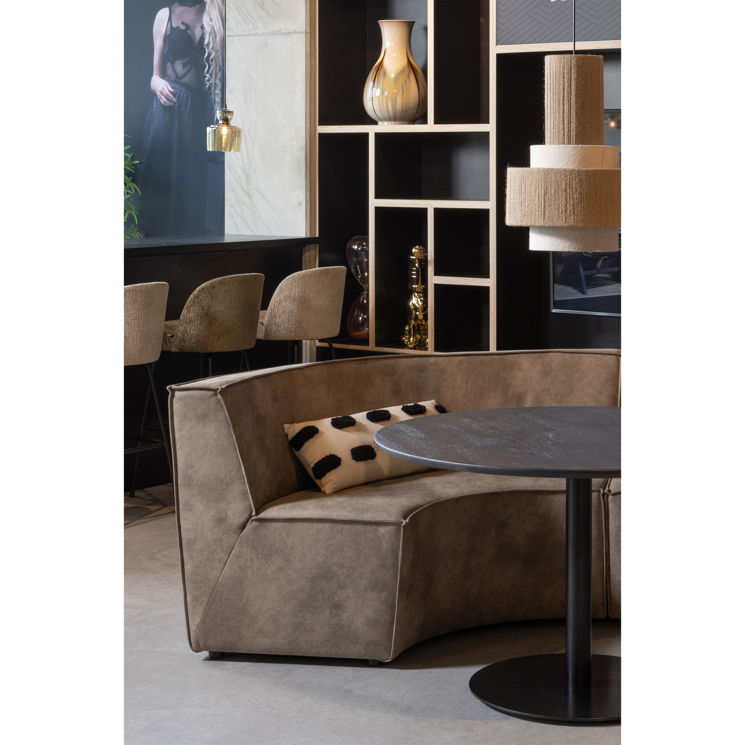WOOOD Pelle Hanglamp - Touw - Naturel - 56x38x38