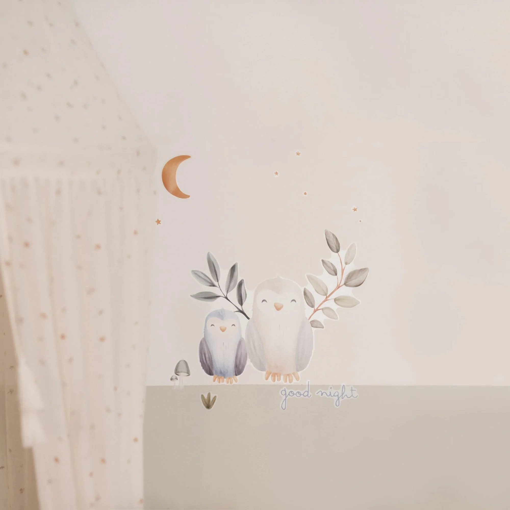 Little Dutch Sticker FOREST FRIENDS GOOD NIGHT bleu ciel
