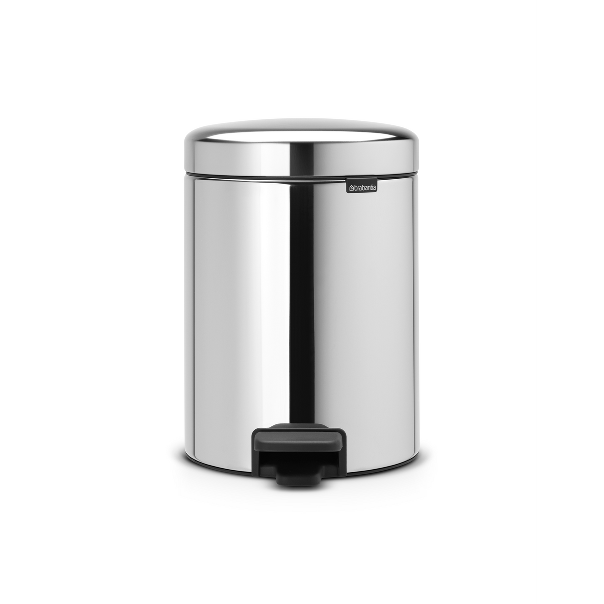 Brabantia NewIcon Pedaalemmer, 5 liter, kunststof binnenemmer - Brilliant Steel