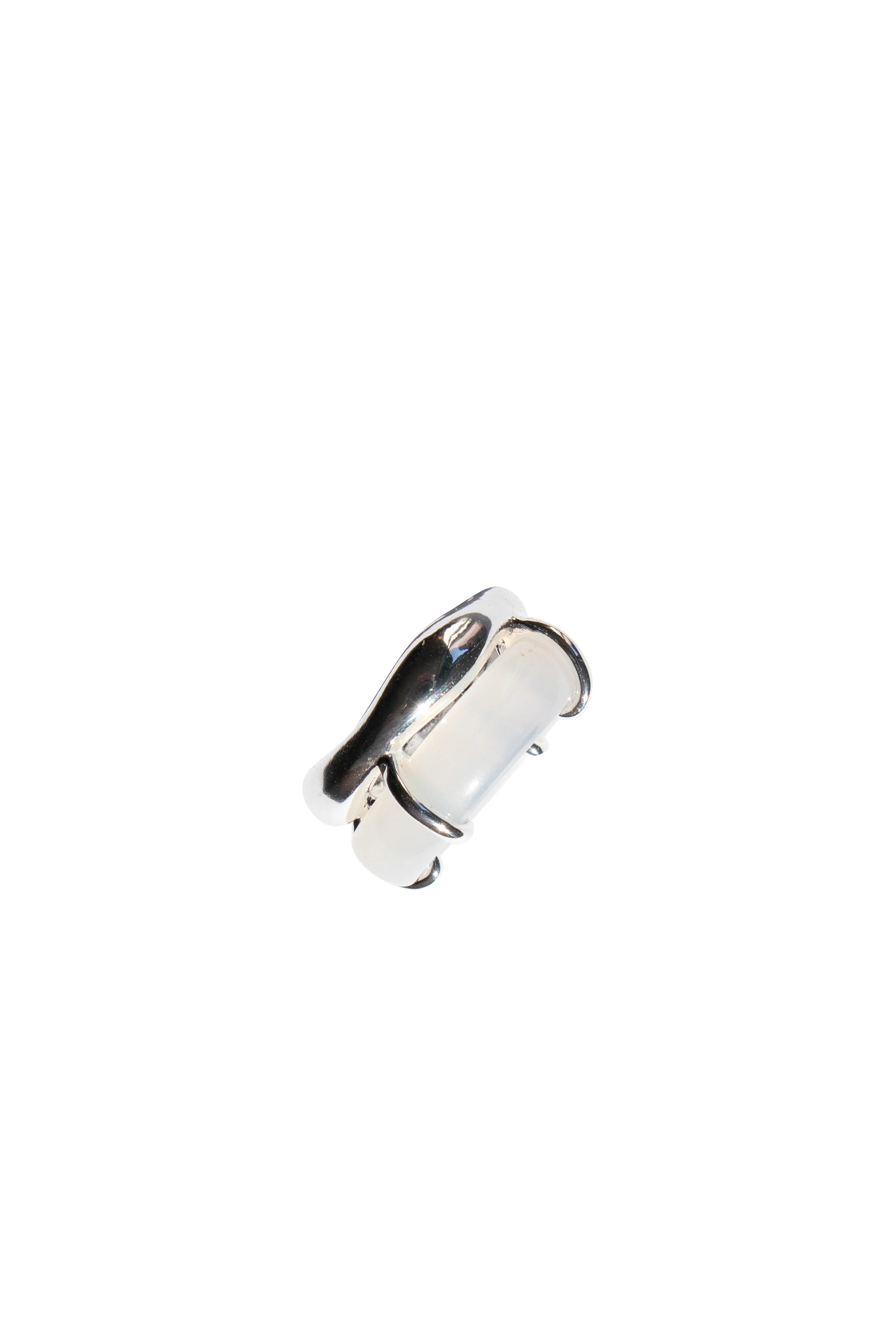Cove — White Jade Stone Sculpted Ring