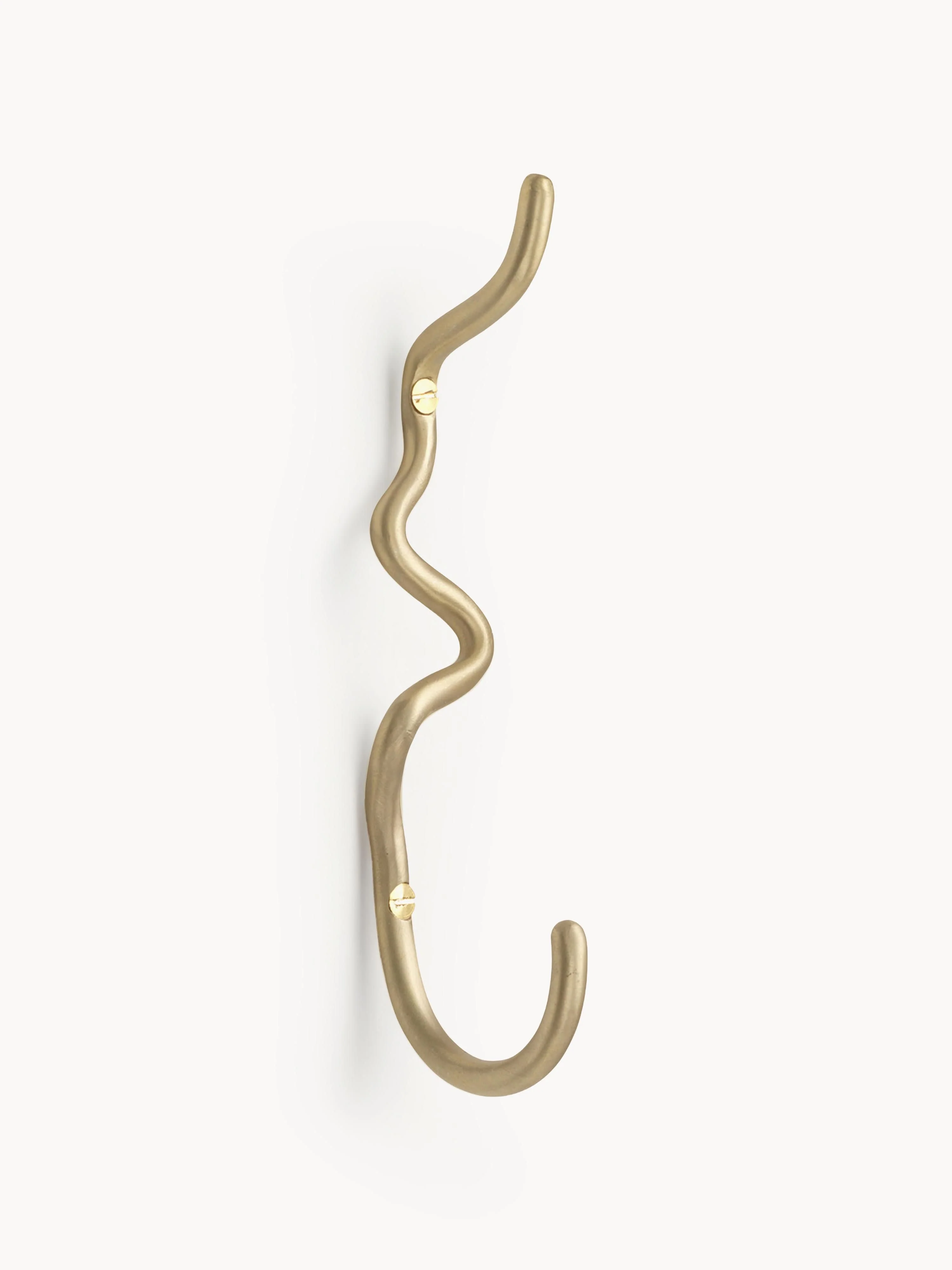 Handgefertigter Messing-Wandhaken Curvature