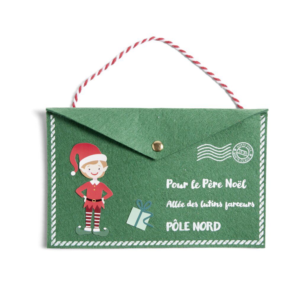 Enveloppe en feutrine pour le père No&euml;l (2 modèles)