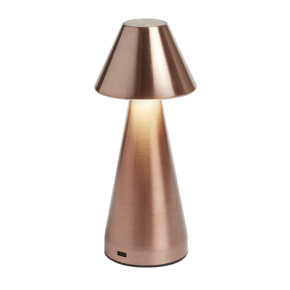 Lampe de table Conni USB tactile orange Ø9,5xH22,5cm
