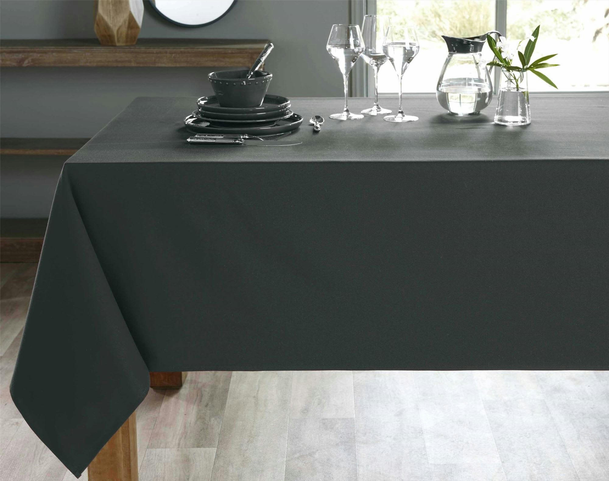 LONA - Nappe 150x150 gris anthracite en coton