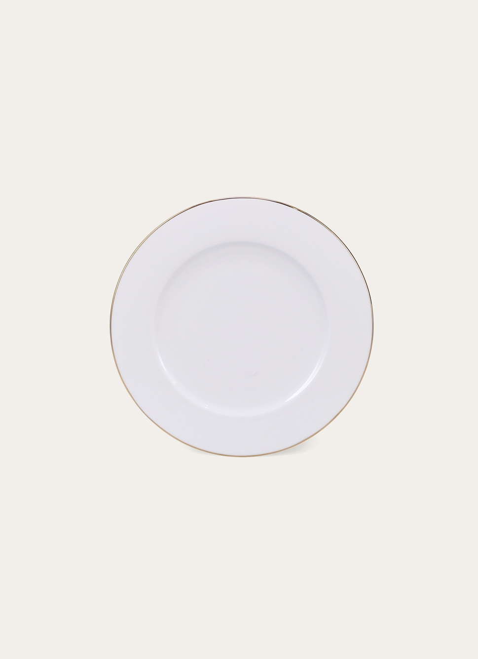 ASSIETTE à DESSERT EN PORCELAINE AVEC LISERÉ DORÉ BLANC