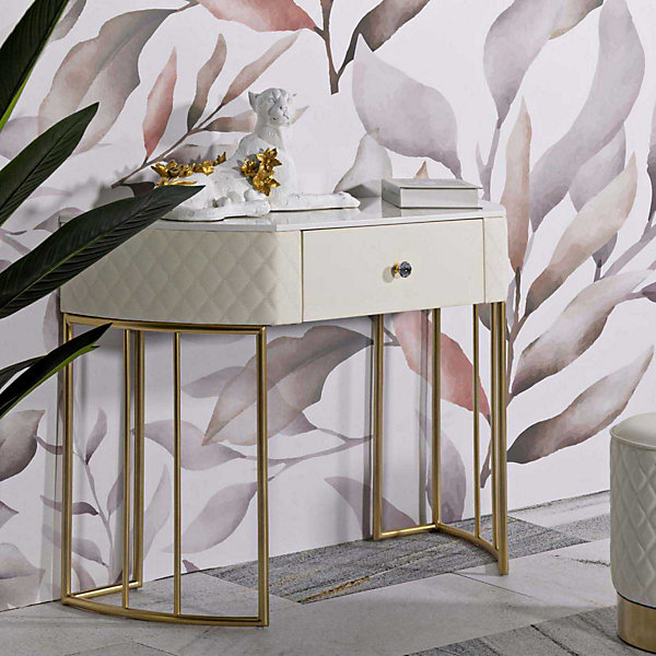 Console effet matelassé Sharon 100x40x75 cm