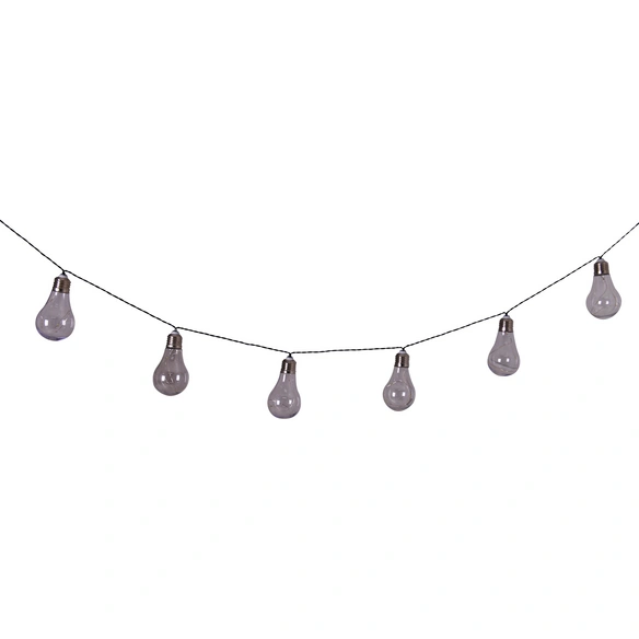 Lichterkette, 50 LEDs, Solar, Kunststoff, schwarz