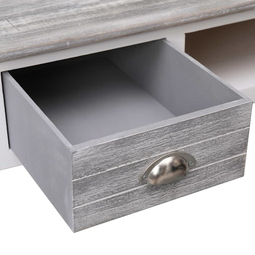 NNEVL Writing Desk Grey 110x45x76 cm Wood