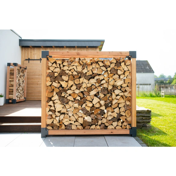 Kaminholzregal »Michel«, BxHxT: 198 x 180 x 40 cm, Lärchenholz