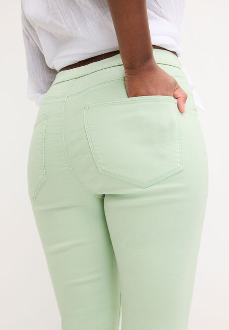 Womens Light Green Kate Cropped Jeggings