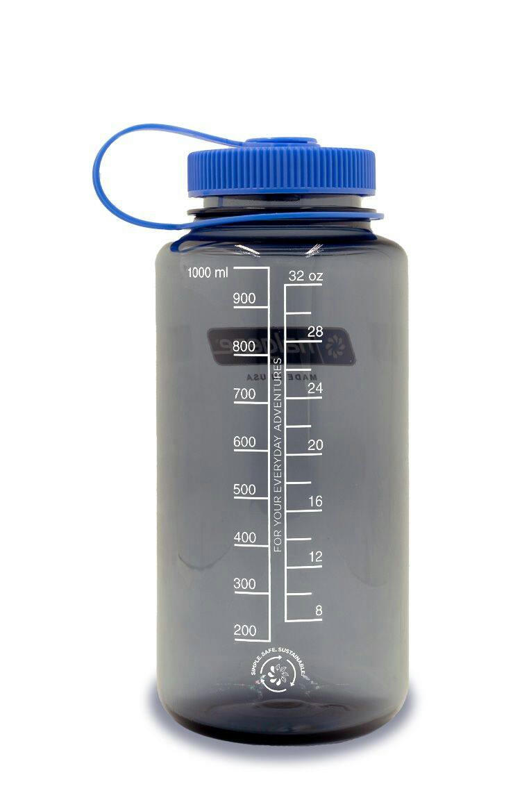 Nalgene Sustain® Wide Mouth Water Bottle, Grey, 1 L
