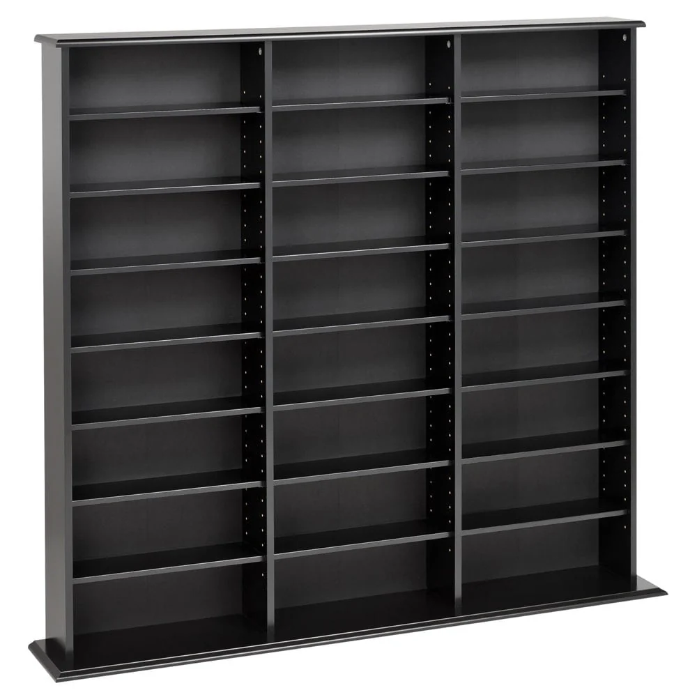 Prepac Media Storage Display Cabinet 8.75 D x 56 W x 51 H - 56 W x 51 H x 8.75 D