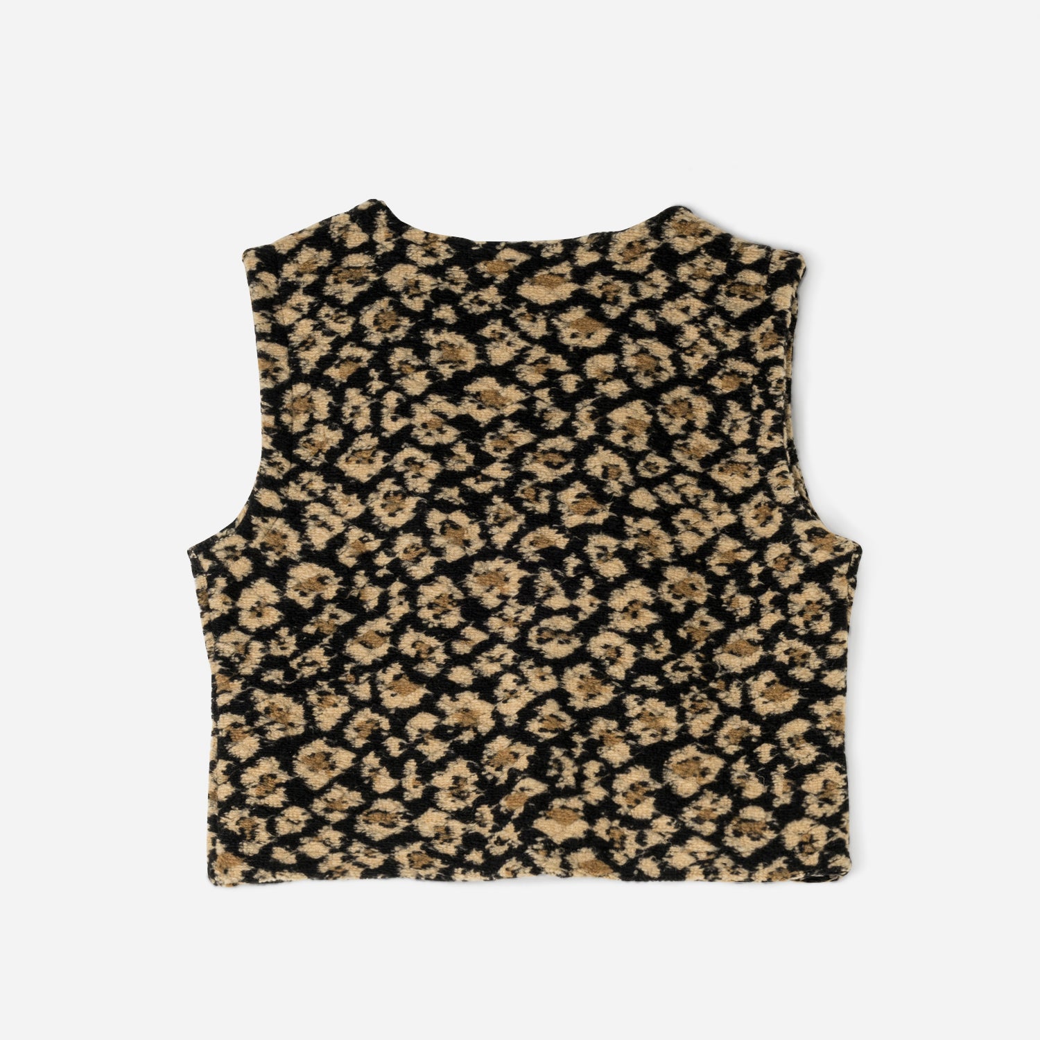 Gilet TEXTO noir à motif léopard