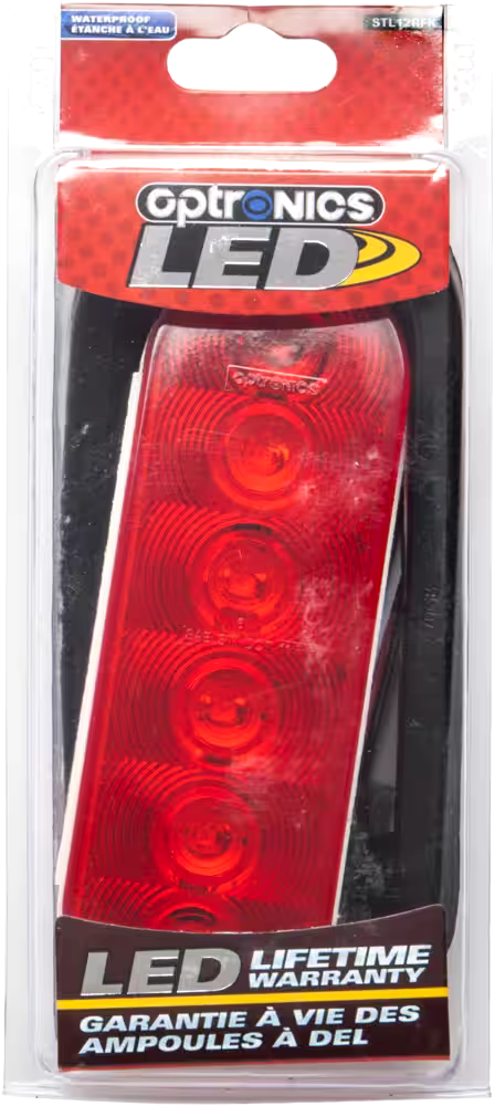 Optronics LED Oval Waterproof Stop/Turn/Tail Light, Red, 6-in