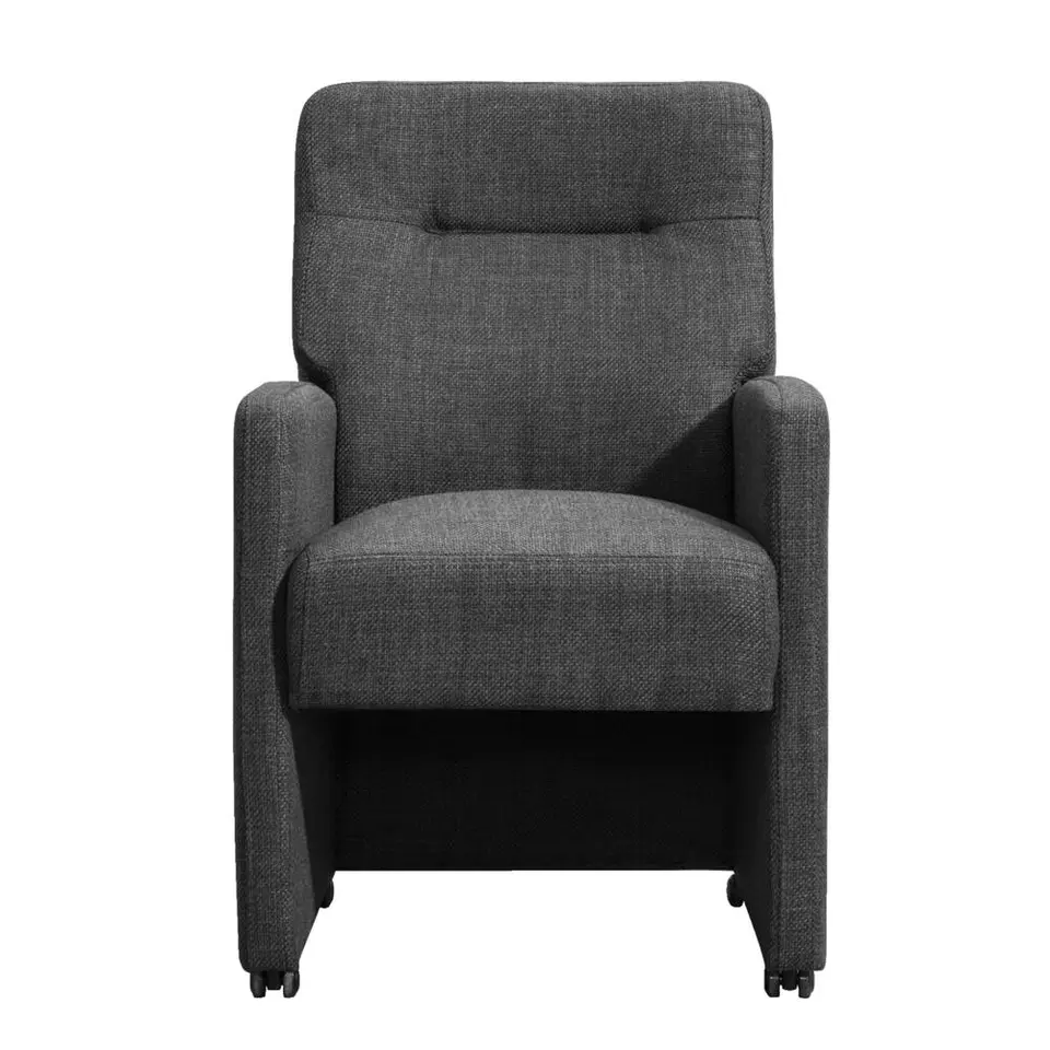 Eetkamerstoel Daniel - stof - antraciet