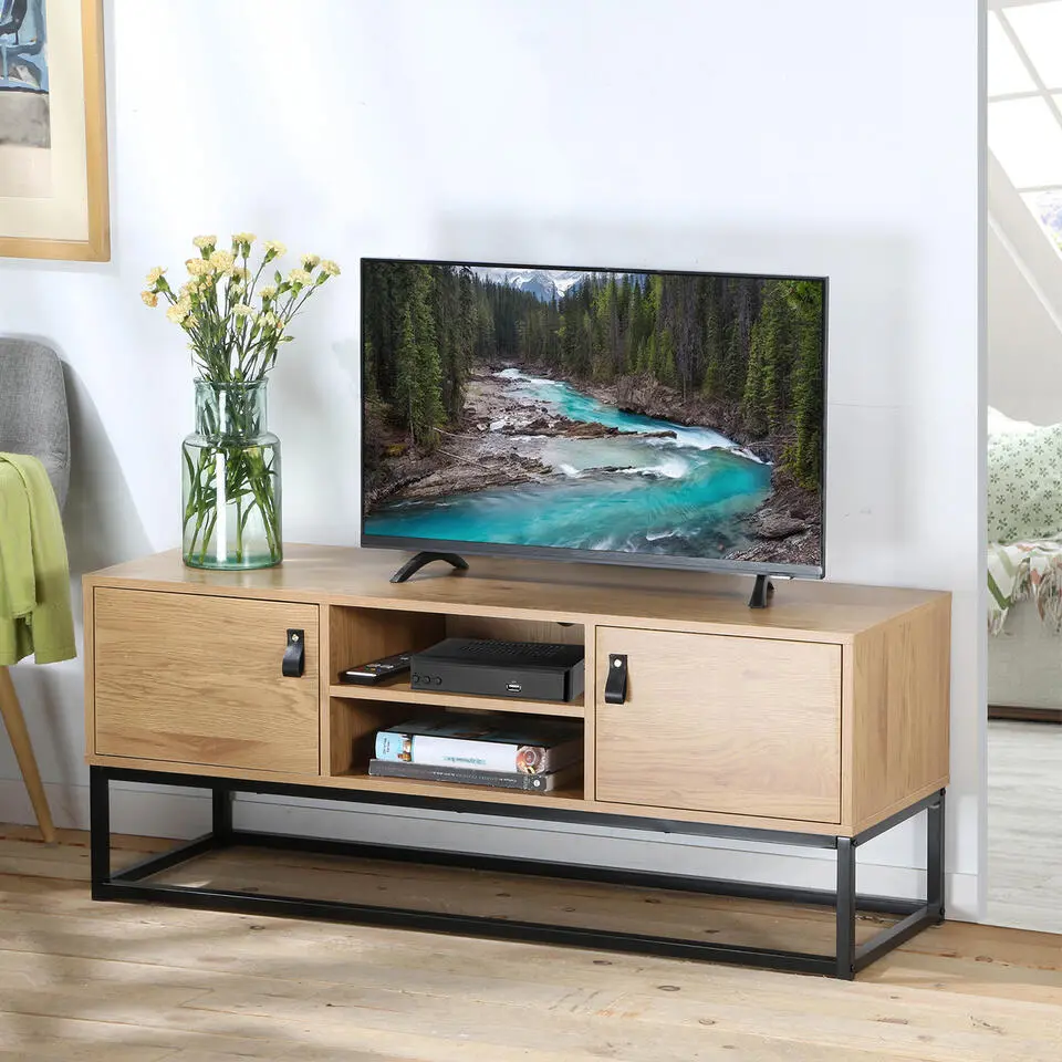 CALICOSY - TV-Meubel JILL - Donker hout - 48x120x