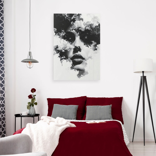 Nowoczesny obraz do salonu sypialni, Kobieta czarno biały 20x30