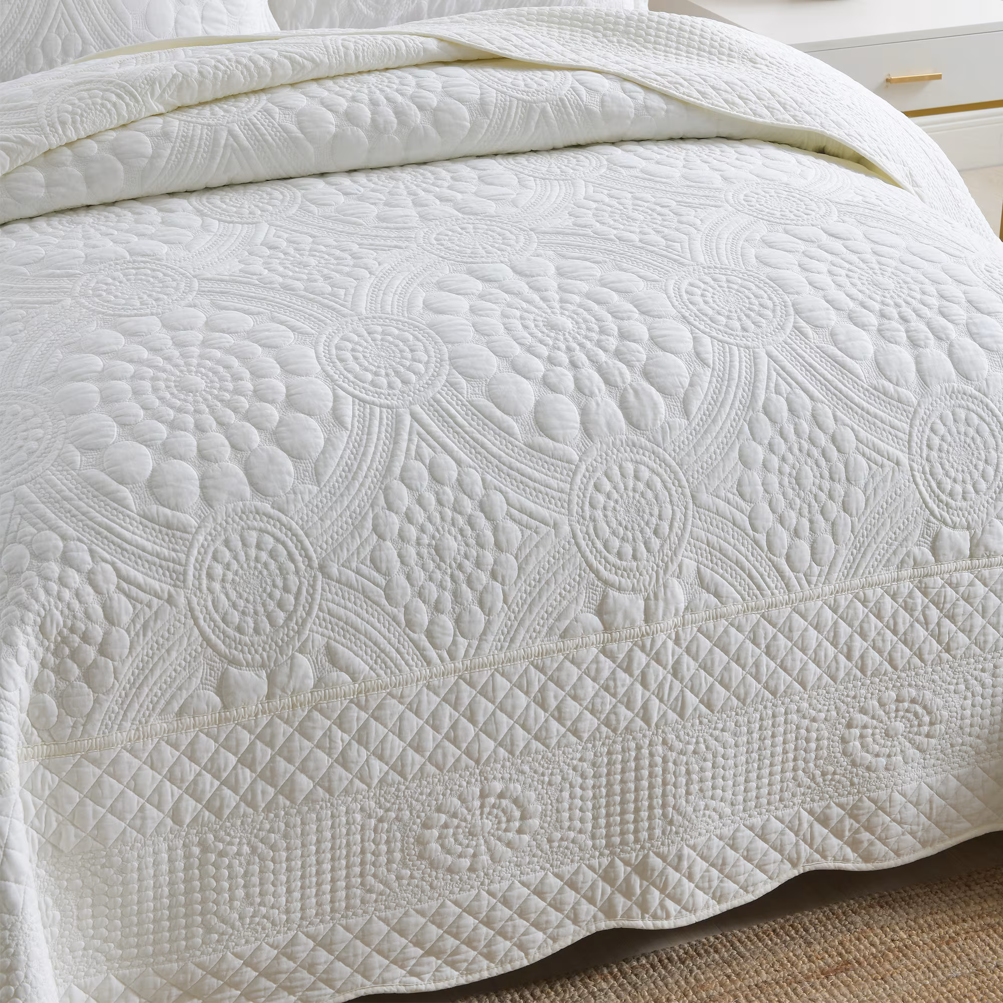 3-Piece 100% Cotton Oversized Bedspread Set Craft Coverlet Set TF Shasta