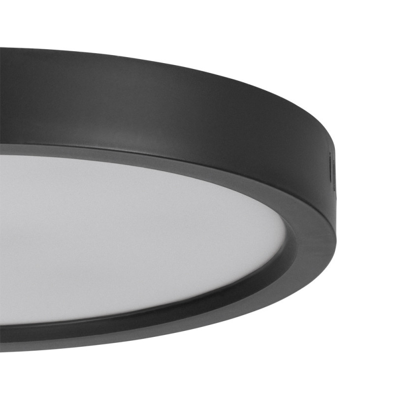 Plafonnier LED Idun noir Ø 28,5 cm blanc neutre 2000 lm 17 W EGLO