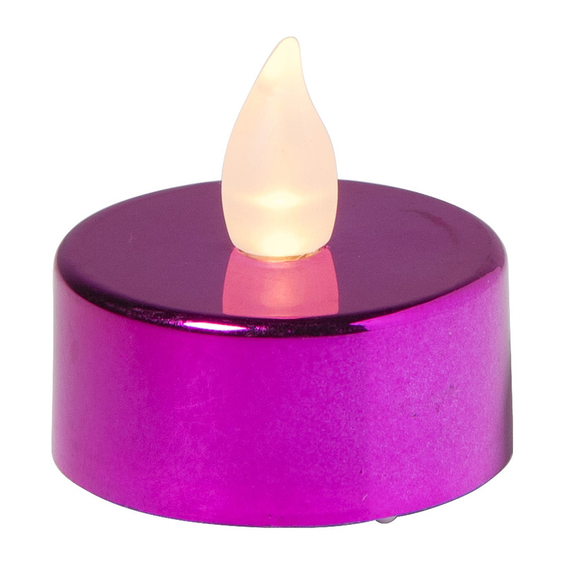 LED waxinelichten - fuchsia - set van 5