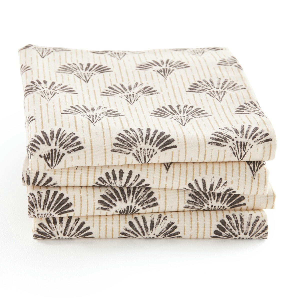 Lot de 4 serviettes de table polycoton, Odelia