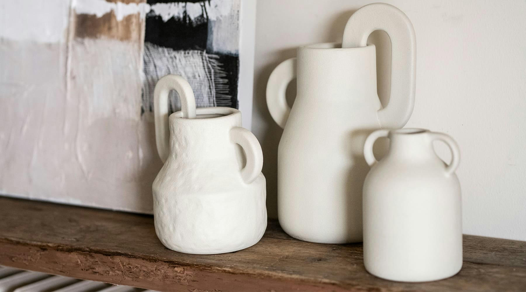 - vase céramique écru corallo