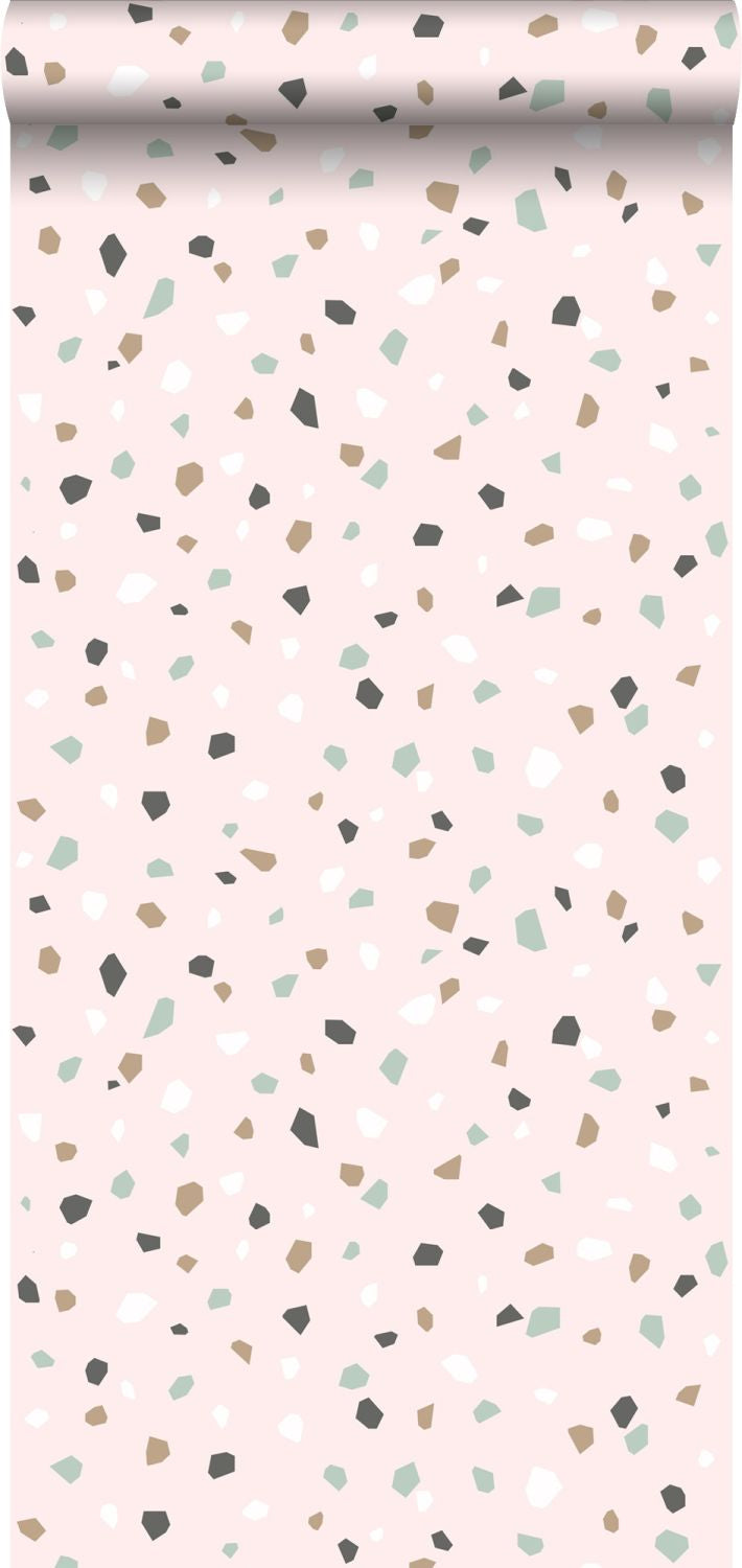 Walls4You behang terrazzo roze - 53 cm x 10.05 m - 935314