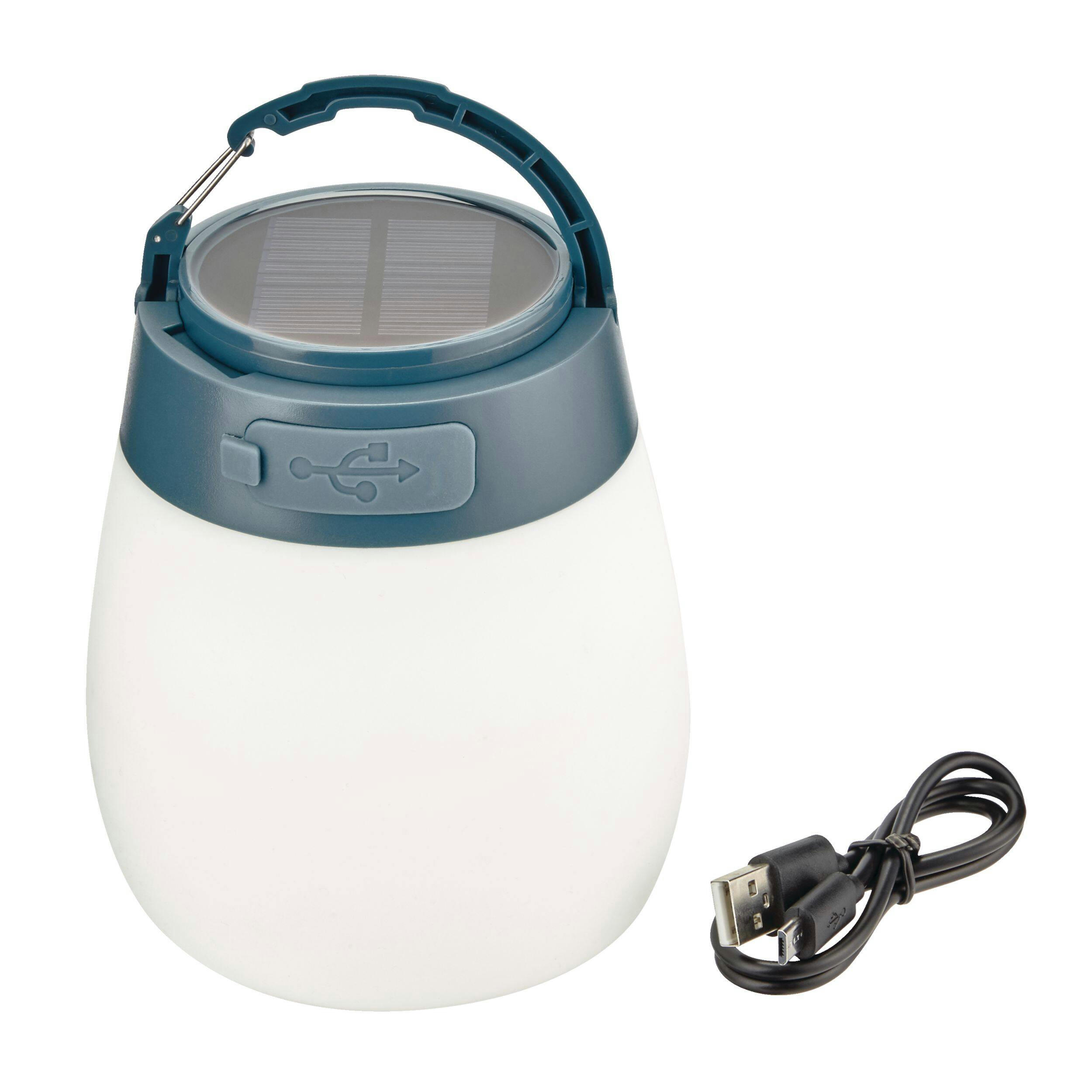 Woods™ Gibbous Solar/Rechargeable LED Camping Light/Lantern w/ USB Port, 200 Lumen, Large