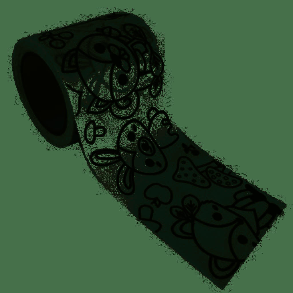 FORÊT - Masking tape large à colorier animaux de la forêt 4,6cmx5m