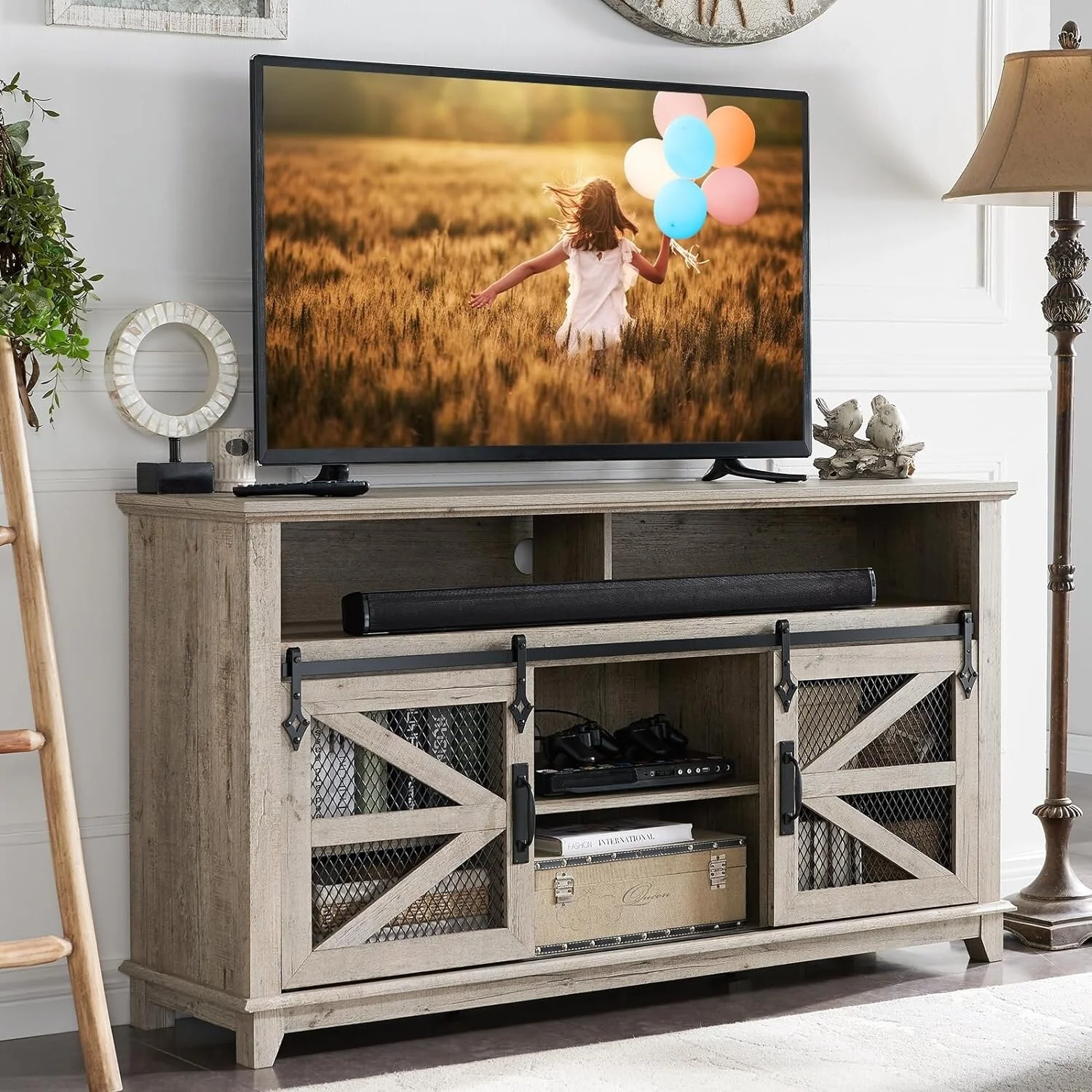 Industrial & Farmhouse TV Stand, Entertainment Center, TV Console