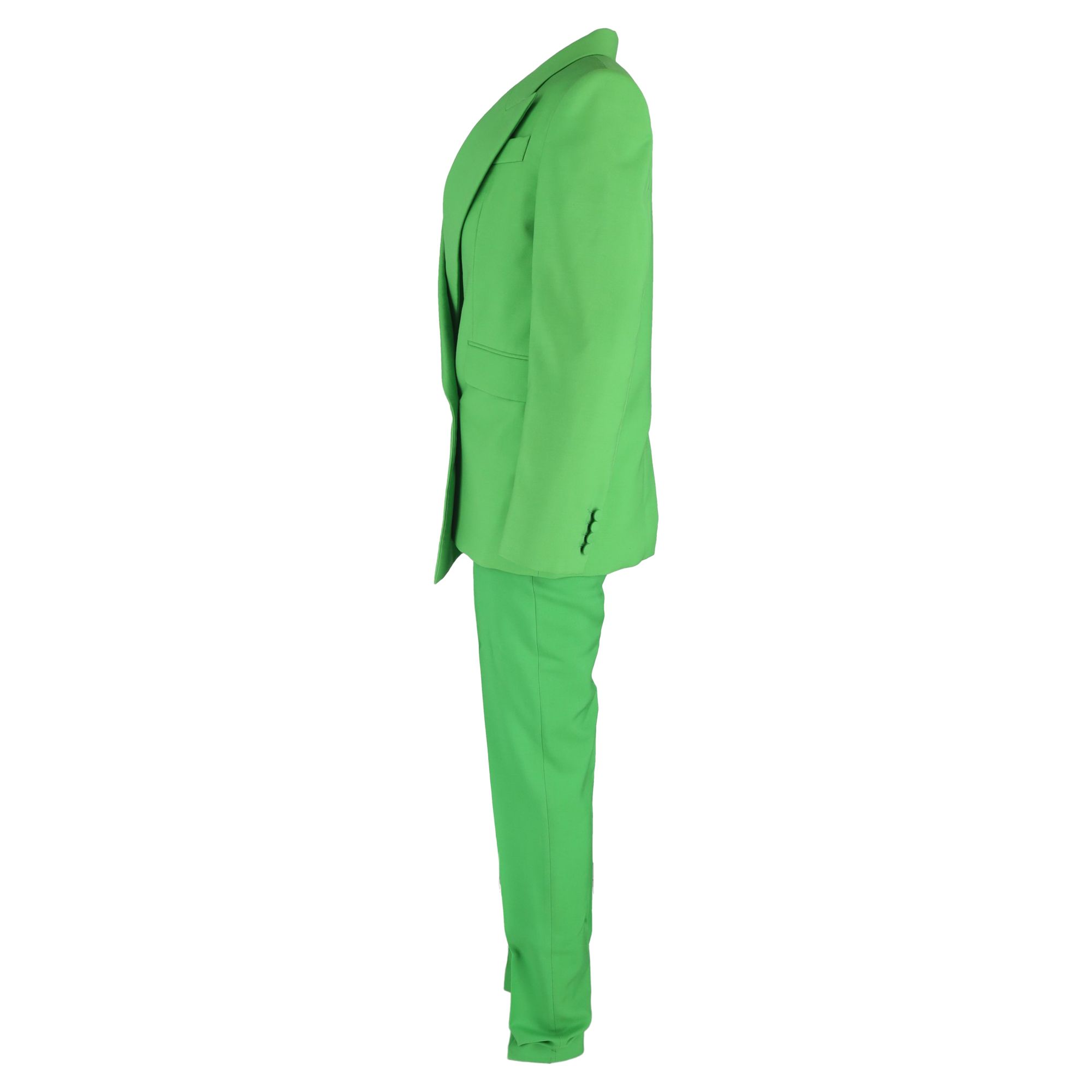 Alexander McQueen Preloved Double-Breasted Blazer with Trousers in Green Wool