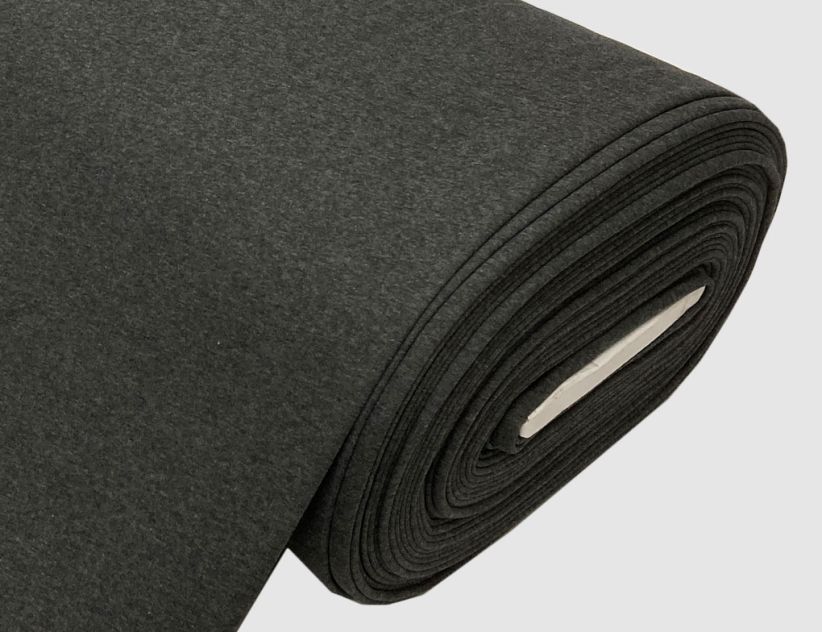 Sweatstoff Dunkelgrau meliert