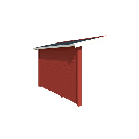 Schleppdach, BxT: 220 x 90 cm (Aufstellmaß ), rot