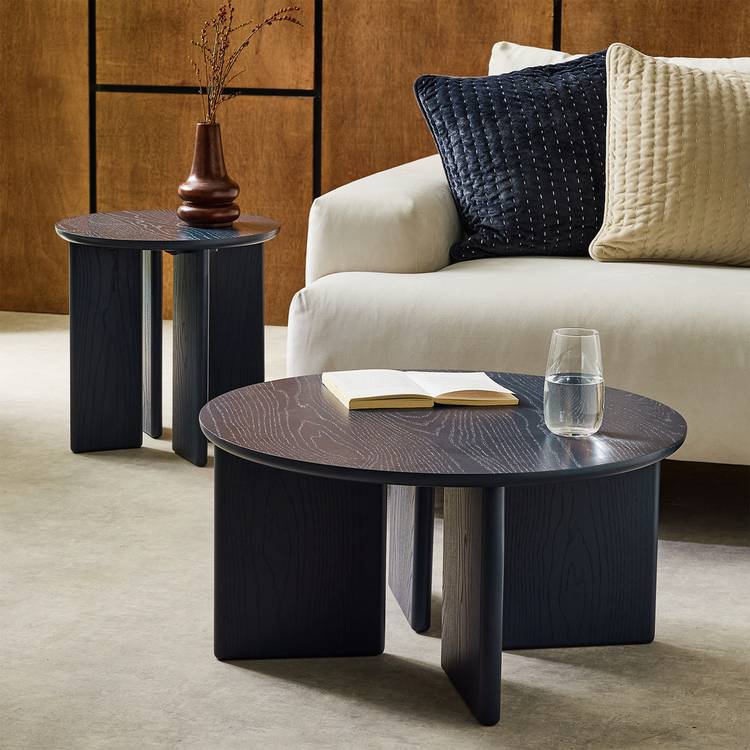 Habitat Lason Round Coffee Table -Blue