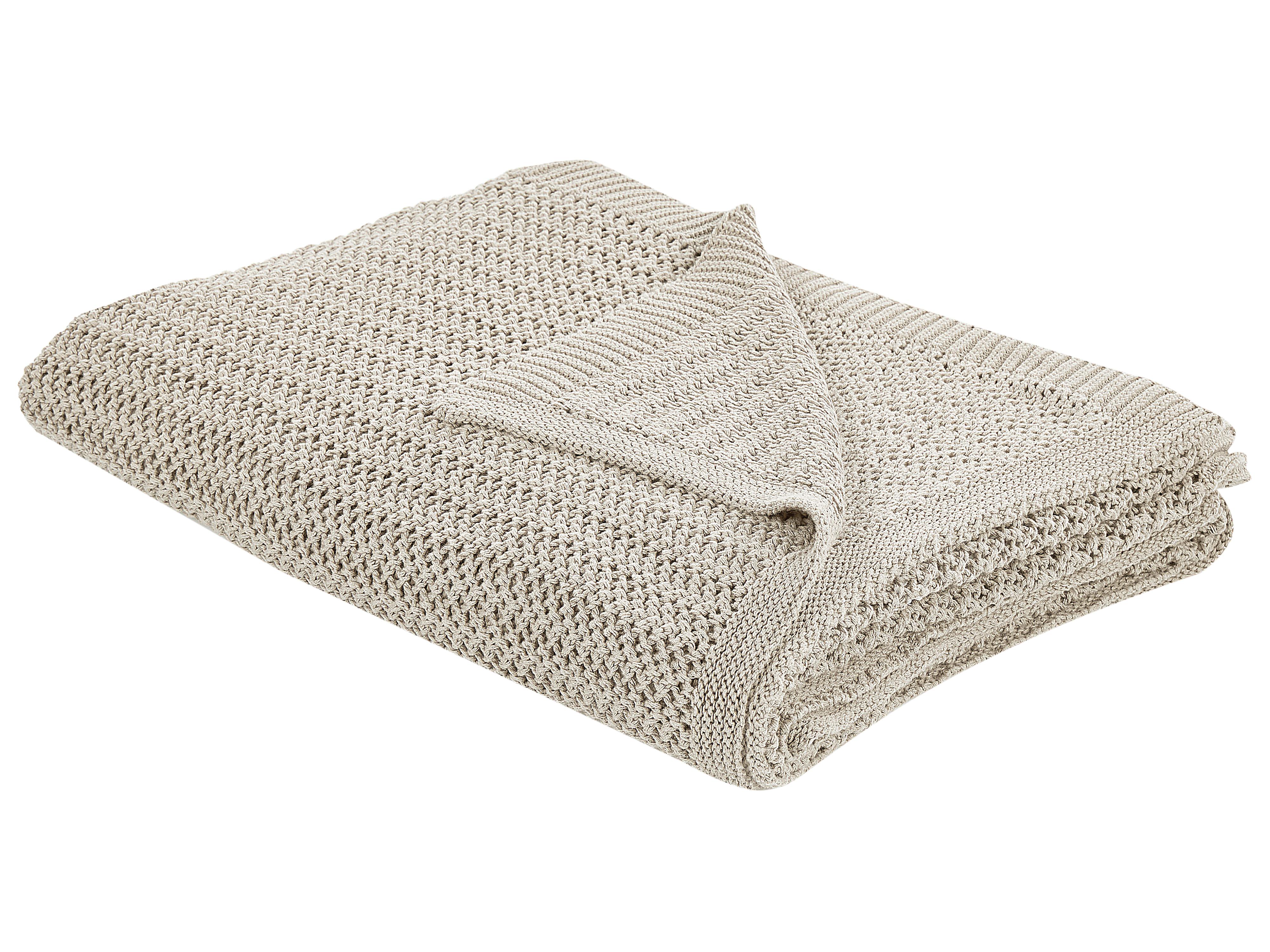 Bedspread ILEN Cotton 150 x 200 cm Light Beige