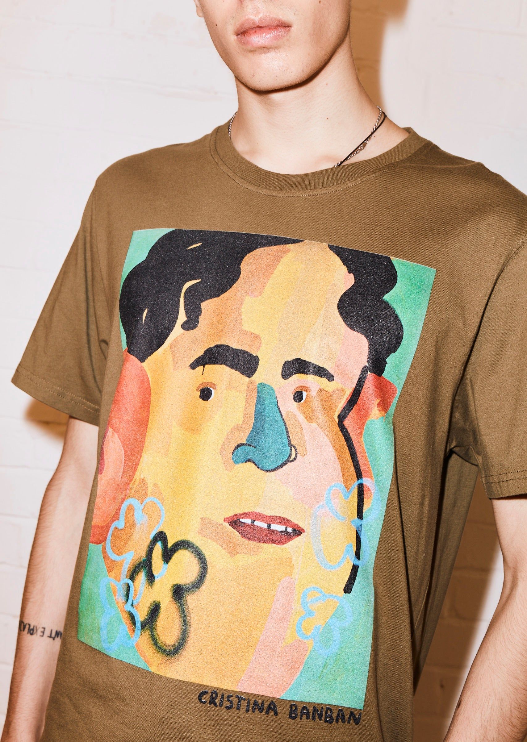 House of Holland cristina_banban 'Sam' Khaki Tee