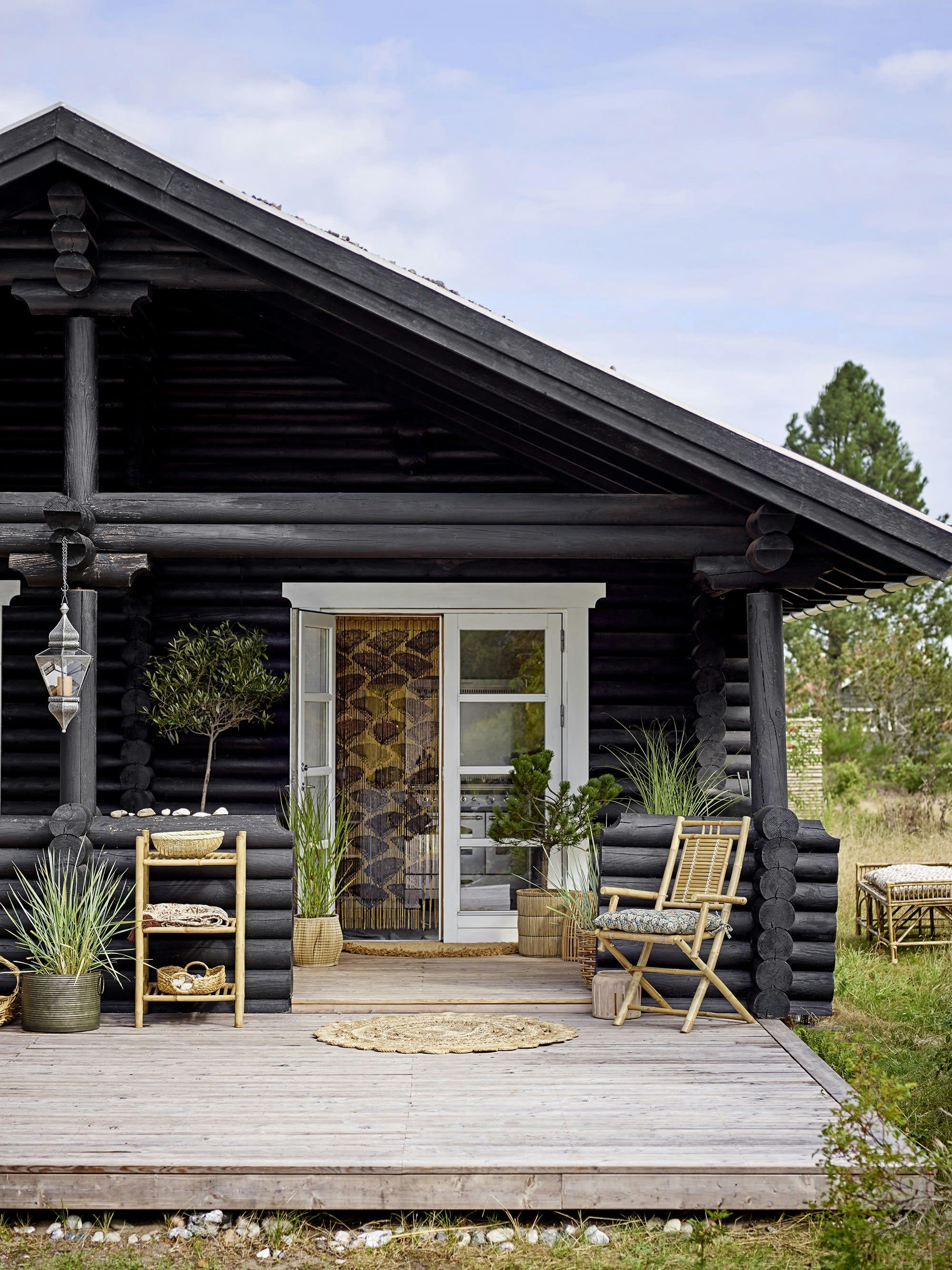 COSMO - Paillasson en forme de demi-lune en fibres torsadées beiges 120x40