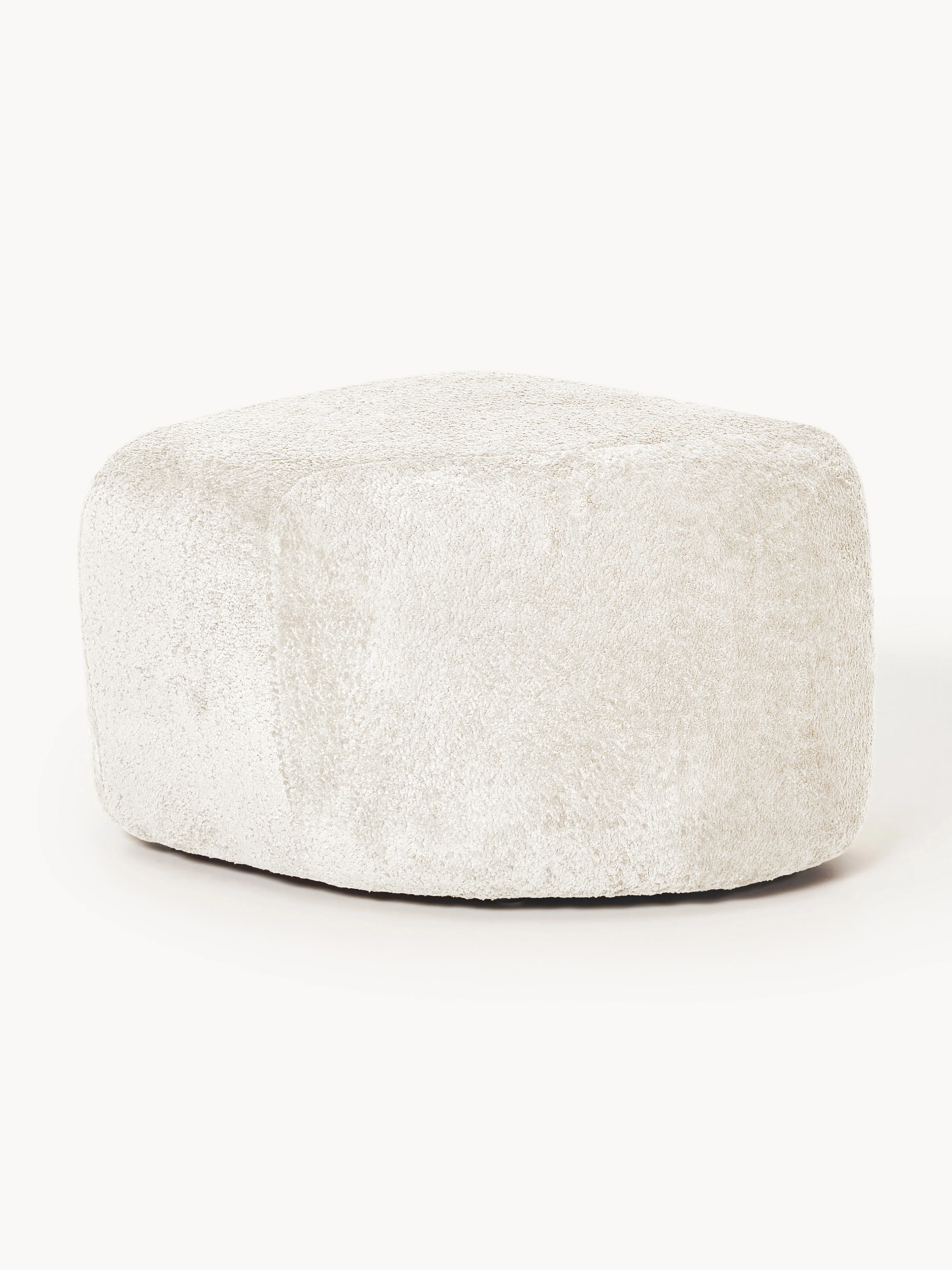 Ovale Ottomane Wolke aus Teddy-Bouclé