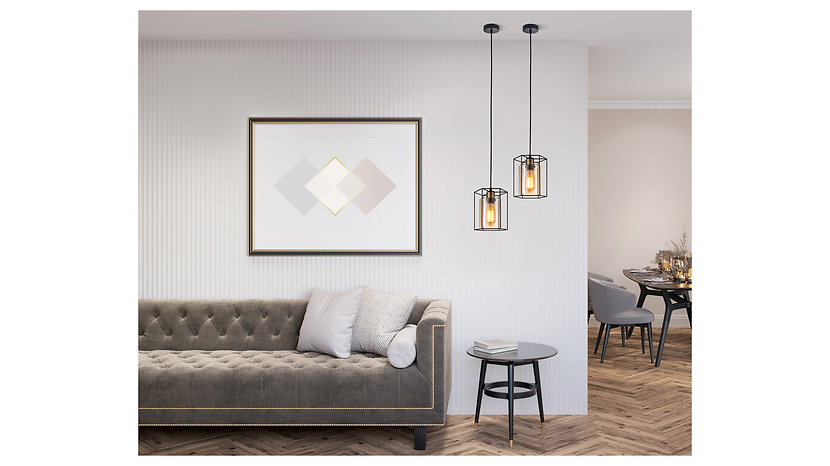 Lampa wisząca Kalula stalowa czarna